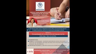 DIFICULTADES ESPECÍFICAS DE APRENDIZAJE EN LECTURA ESCRITURA Y CÁLCULO Diagnóstico y Tratamiento [upl. by Inatirb]