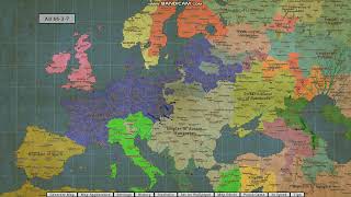 Europe of 1914 Timelapse  Fantasy Map Simulator [upl. by Losyram533]