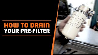 How to drain your PREFILTER [upl. by Ahswat]