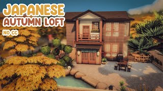 Japanese Autumn Loft 🍁 Sims 4 Speed Build with Lofi No Talking [upl. by Eelyahs]