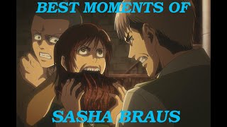 Attack on Titan  Sasha Braus Moments  All Seasons HD [upl. by Philpot]