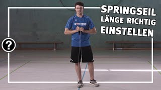 Springseil einstellen  Die richtige Länge  Fitness amp Kraftsport  SportThieme [upl. by Hamish]