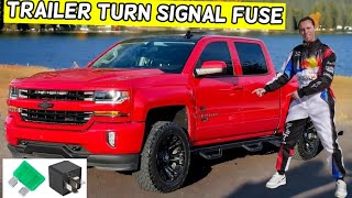 CHEVROLET SILVERADO TRAILER LEFT RIGHT TURN SIGNAL FUSE LOCATION REPLACEMENT 2014 2015 2016 2017 201 [upl. by Tibold]