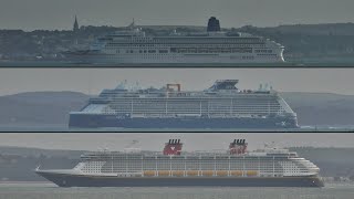 Three Cruise Ships passing through The Solent  23082024 [upl. by Sharp]