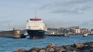 Condor Ferries Commodore Goodwill departing from St Helier Jersey 301223 [upl. by Moselle]