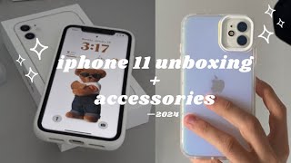 iphone 11 unboxing in 2024  accessories [upl. by Vorfeld]