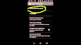 Sony Xperia  how to put smileys emoticon on keyboard [upl. by Dulciana]