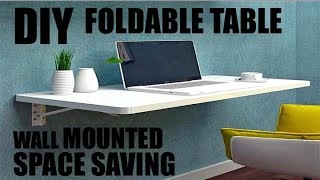 DIY SPACE SAVING FOLDABLE TABLE [upl. by Luahs819]