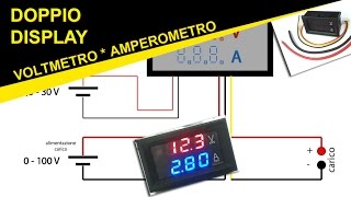 Il DOPPIO display VOLTMETRO AMPEROMETRO Vediamo come collegarlo [upl. by Pisarik]