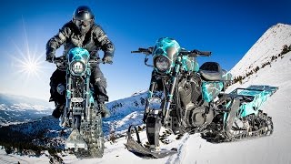 EPIC HarleyDavidson Snowbike  Snow Drag [upl. by Dowlen178]