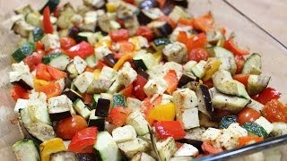 Mediterranes Ofengemüse mit Feta und frischen Kräutern [upl. by Nedyaj]