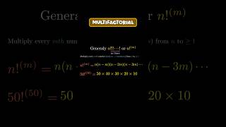 Multifactorials The Secret Math Hack You Didnt Know maths [upl. by Foskett501]