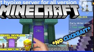 best hypixel like servers in Minecraft for pocket edition or PE [upl. by Atteuqahc574]