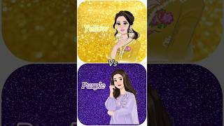 Yellow vs purple  choose your gift  dress 👗 heels 👠 purse 👛  lipstick 💄shorts [upl. by Olsson18]