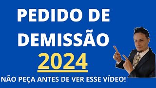 Pedir demissão direitos 2024  Pedir demissão lei nova [upl. by Maier]