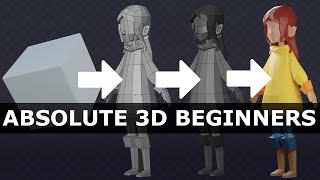 Tutorial Blender MODELLING For Absolute Beginners  Low Poly Girl [upl. by Scotti]