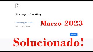 Error too many redirects en Facebook  Solucionado marzo 2023 [upl. by Ives]