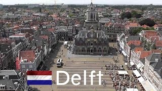 HOLLAND Delft city  view from church tower [upl. by Adnawahs]