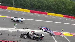 W Series Belgium SpaFrancorchamps GP Big Crash [upl. by Ursi]