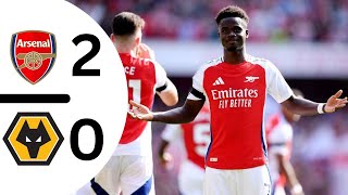 Arsenal vs Wolves  All goals amp SAKA SCORES AND ASSISTS [upl. by Giltzow]