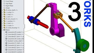 Solidworks Crank Slider 3 [upl. by Tehr]