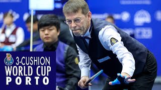 3Cushion World Cup Porto 2019  Torbjörn Blomdahl vs Cho MyungWoo [upl. by Ecined]