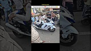 Police Reaction On Super Bike Suzuki Hayabusa 😨shorts bike rider police hayabusa reaction h2 [upl. by Gildea]