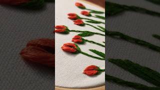 Simple Hand embroidery using pen🖊️embroidery handembroidery artsewingsubscribetrendingshorts [upl. by Eisdnil]