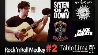 Rock n Roll Medley 2 by Fabio Lima \m GuitarRocker [upl. by Wolfort]