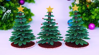 Christmas Tree Making from Glitter Foam🎄DIY Christmas Craft 2023🎅Manualidades [upl. by Renmus]