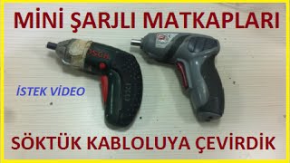 Mini Şarjlı Matkap Sökümü Ve Kablolu Mini El Matkabı Yapımı [upl. by Acinimod]