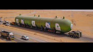 Highlights of the transport of LPG Bullet tanks for the GASCO LPG Expansion Project Riyadh [upl. by Hayton650]