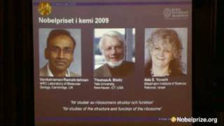 The 2009 Nobel Prize in Chemistry [upl. by Nnylav]