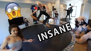 WE TURNED OUR HOUSE INTO A TRAMPOLINE PARK [upl. by Aihselef]