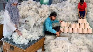 Cotton To Yarn Manufacturing Process In Huge Yarn Mills With Amazing Technology ll Mass Production [upl. by Colet328]