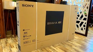 Sony X90J 4K TV Detailed Review with Local Dimming amp Brightness Test  Sony X90J Unboxing [upl. by Lekym]