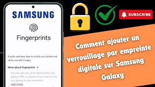 Comment ajouter un verrouillage par empreinte digitale sur Samsung Galaxy  Add fingerprint lock [upl. by Afrika]