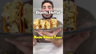 Chipotle Stuffed Cheesy Tacos🌮🧀 tacos chipotle foodhacks taco foodreview [upl. by Flagler]