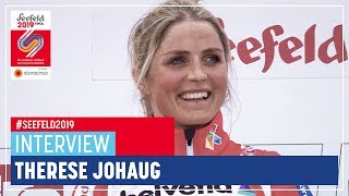 Therese Johaug  quotI felt good todayquot  Ladies 30 km  Seefeld  FIS Nordic World Ski Championships [upl. by Assiren]