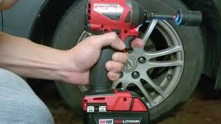 Milwaukee M18 Fuel Impact Driver Lug nuts removal [upl. by Emelda]