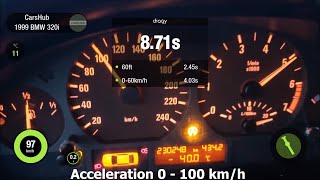 BMW E46 320i 150HP  Acceleration 0  100 kmh DRAGY [upl. by Polash]