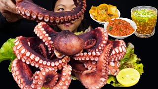 EATING WHOLE OCTOPUS  SEA FOOD MUKBANG  KOREAN BLACK BEAN NOODLE  KIMCHI  NEPALI MUKBANG [upl. by Gayla130]