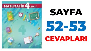 4 sınıf Matematik Ders Kitabı Sayfa 52 53 Cevapları [upl. by Aillicirp]