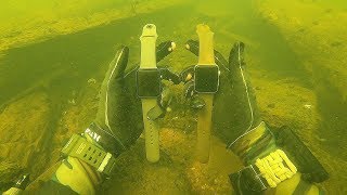 I Found 4 Apple Watches 5 Phones and a GoPro Underwater in the River Scuba Diving [upl. by Ahsinotna]