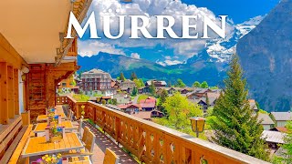 Mürren Lauterbrunnen Switzerland 4K  Incredible Beautiful Swiss Alpine Village Travel Vlog [upl. by Kcirdahc294]