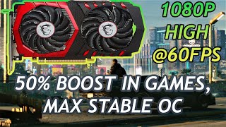 Nvidia GTX 1050 ti highest stable overclock  Boost Your Performance upto 50 in Games [upl. by Koran]