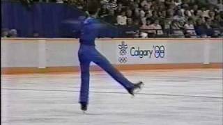 Gregorz Filipowski POL  1988 Calgary Figure Skating Mens Long Program US ABC [upl. by Taro]