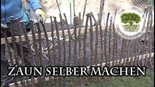 Einfachen Gartenzaun selber machen  kann jeder und hält erstaunlich lange [upl. by Autrey618]