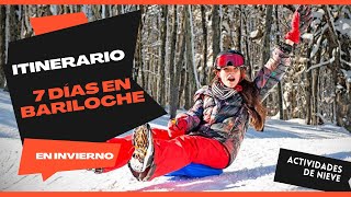 🔴 ¿Qué hacer en BARILOCHE en una SEMANA  Itinerario de 7 días en vacaciones de invierno 2022 [upl. by Yecam443]