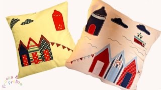 How to sew a Cushion  Nautical Theme  Sewing Tutorial  Free Template  Frocks amp Frolics [upl. by Enecnarf]